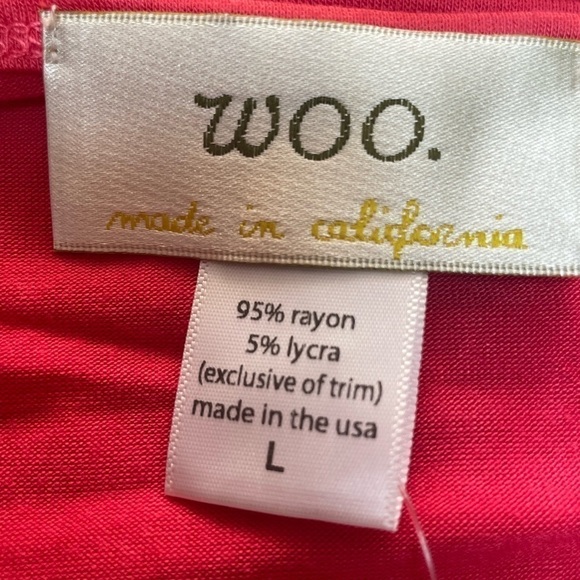 Woo Hot Pink, Pale Pink V-neck Summer Flutter Sleeve Beach Maxi Dress, NWT, L - Picture 3 of 7